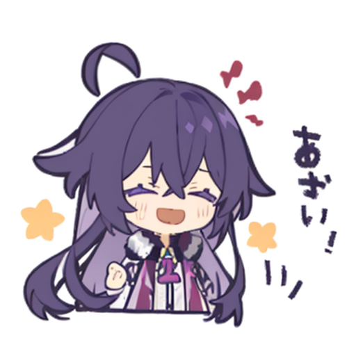 00557-1101966282-A cute emoji, game icon, game icon institute, a girl, white background, tired, purple hair, happy.png